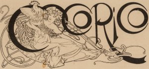 Cocorico magazine title illustration by Alphonse Mucha Oil Painting