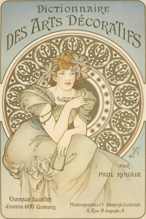 Dictionnaire des Arts Decoratifs by Alphonse Mucha Oil Painting