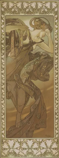 Etoile Du Matin by Alphonse Mucha Oil Painting