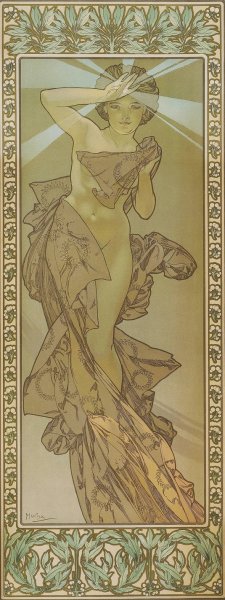Etoile Du Soir by Alphonse Mucha Oil Painting