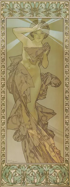 Etoile Du Soir by Alphonse Mucha Oil Painting