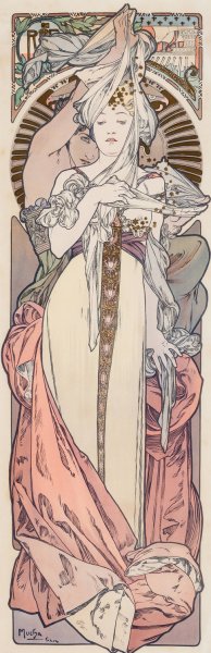 French Advertisement by Alphonse Mucha Oil Painting