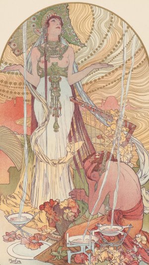 Incantation by Alphonse Mucha Oil Painting