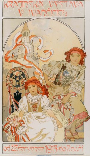 Krajinska vystava v Ivancicich by Alphonse Mucha Oil Painting