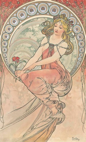 La Peinture by Alphonse Mucha Oil Painting