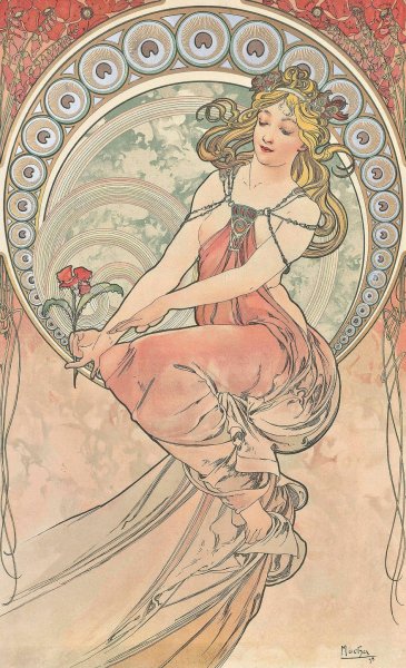 Main Product Photo of La Peinture  Painting by Alphonse Mucha