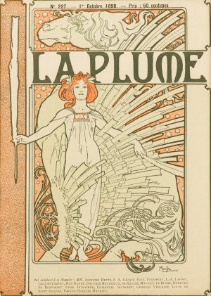 La Plume by Alphonse Mucha Oil Painting
