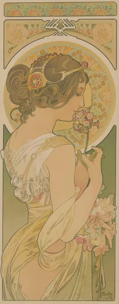 La Primevere by Alphonse Mucha Oil Painting