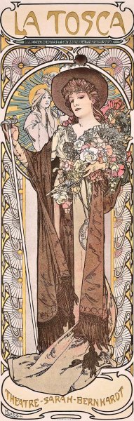 La Tosca by Alphonse Mucha Oil Painting
