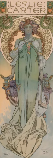 Leslie Carter by Alphonse Mucha Oil Painting