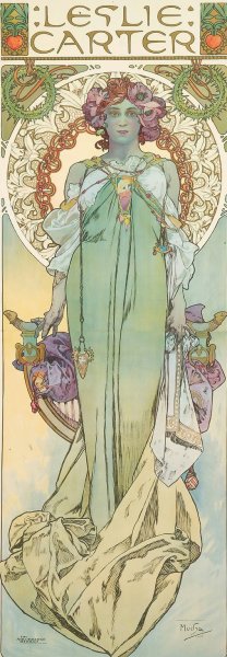 Main Product Photo of Leslie Carter Painting by Alphonse Mucha