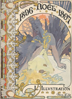 L'Illustration, Noel, 1896 by Alphonse Mucha Oil Painting