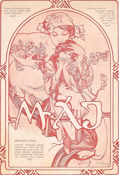 Maje  by Alphonse Mucha - Hand-Painted Oil Painting Reproduction