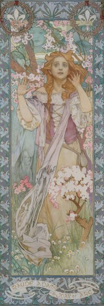 Maude Adams  by Alphonse Mucha - Hand-Painted Oil Painting Reproduction