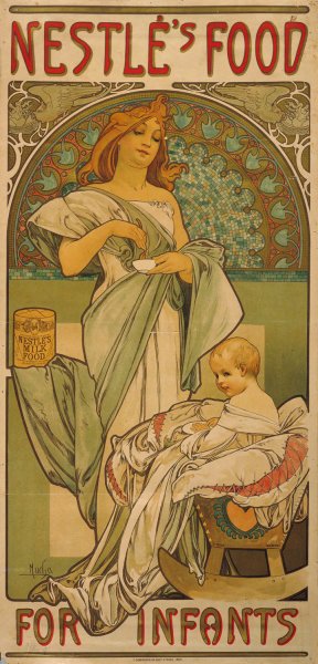 Nestle's Food by Alphonse Mucha Oil Painting