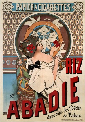 Riz Abadie by Alphonse Mucha Oil Painting