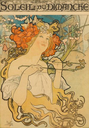 Soleil du Dimanche by Alphonse Mucha Oil Painting