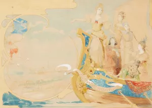 Study for a Mural by Alphonse Mucha Oil Painting