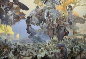 Svantovit Celebration On The Island Of Rugen by Alphonse Mucha Oil Painting
