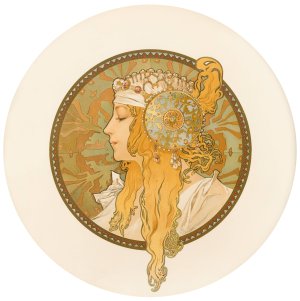 Tetes Byzantines by Alphonse Mucha Oil Painting