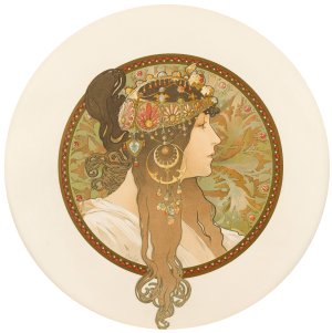Tetes Byzantines by Alphonse Mucha Oil Painting