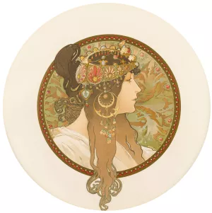 Tetes Byzantines by Alphonse Mucha Oil Painting