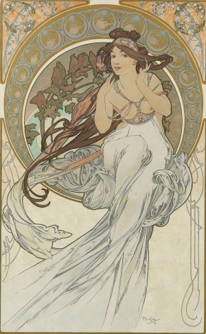 The Arts 1 by Alphonse Mucha Oil Painting