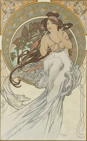The Arts 1 by Alphonse Mucha Oil Painting