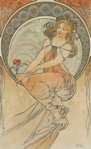 The Arts 3 by Alphonse Mucha Oil Painting