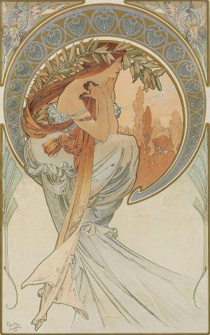 The Arts 4 by Alphonse Mucha Oil Painting