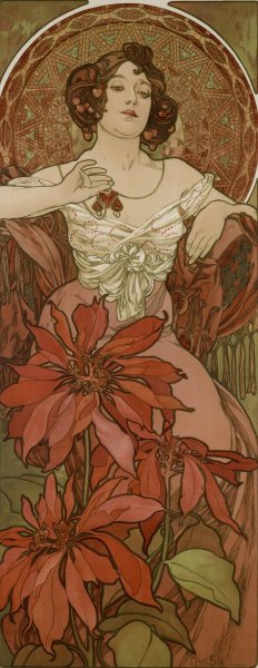 The Ruby by Alphonse Mucha Oil Painting