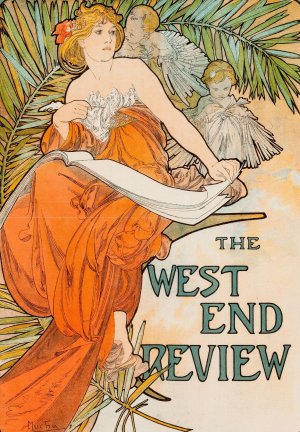 The West End Review by Alphonse Mucha Oil Painting