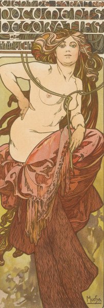 Untitled Plate 13 by Alphonse Mucha Oil Painting