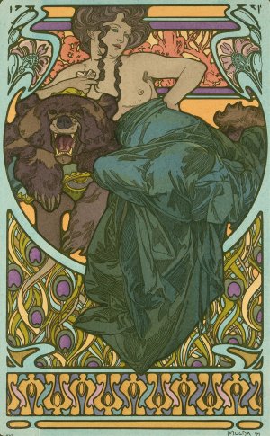 Untitled Oil painting by Alphonse Mucha