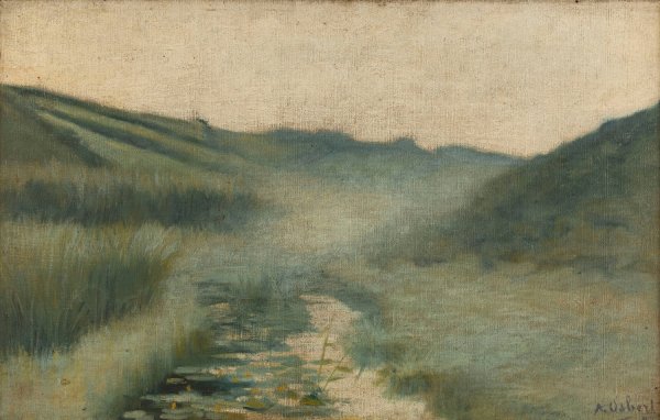 Brouillard du matin, Dielette - Flamanville  by Alphonse Osbert - Hand-Painted Oil Painting Reproduction