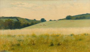 Dans les champs de Dielette by Alphonse Osbert Oil Painting