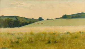 Dans les champs de Dielette by Alphonse Osbert Oil Painting