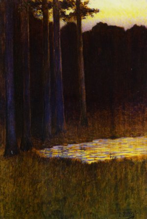 La Foret Le Soir by Alphonse Osbert Oil Painting