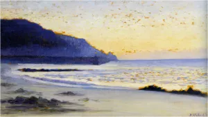 La Mer a Siouville by Alphonse Osbert - Oil Painting Reproduction
