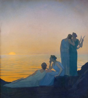 Soir antique by Alphonse Osbert Oil Painting