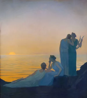 Soir antique by Alphonse Osbert Oil Painting