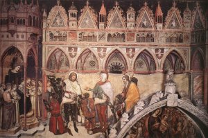 Virgin Being Worshipped by Members of the Cavalli Family by Altichiero Da Zevio Oil Painting