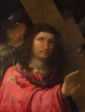 Christ carrying the Cross by Altobello Melone Oil Painting