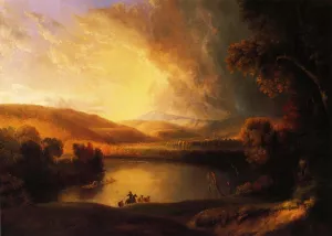 A Storm in the Valley by Alvan Fisher - Oil Painting Reproduction