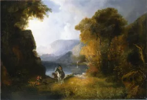 By the Waterside by Alvan Fisher - Oil Painting Reproduction
