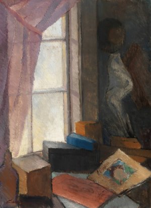 By the Window by Alvar Cawen Oil Painting