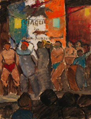 Circus in Paris by Alvar Cawen Oil Painting