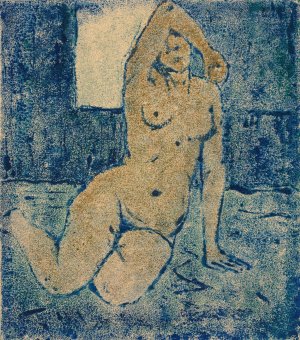 Model by Alvar Cawen Oil Painting
