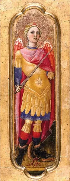 Archangel Michael Oil painting by Alvaro Pires de Evora