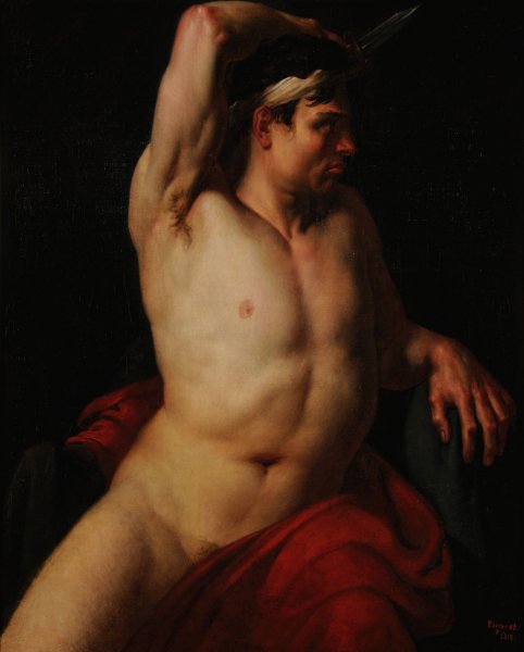 Le Gladiateur  by Amable-Louis-Claude Pagnest - Hand-Painted Oil Painting Reproduction